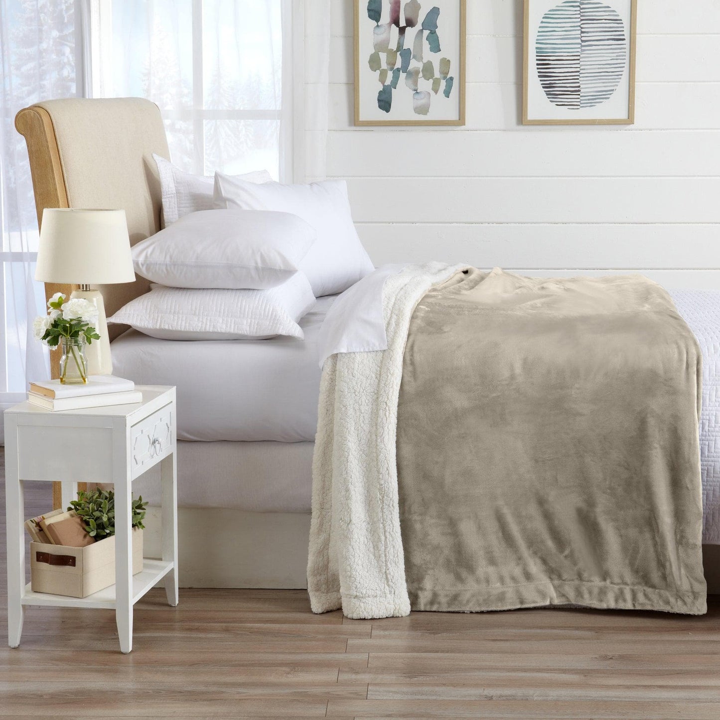 X Velvet Plush Sherpa Luxury Bed Blanket - Kinsley Collection