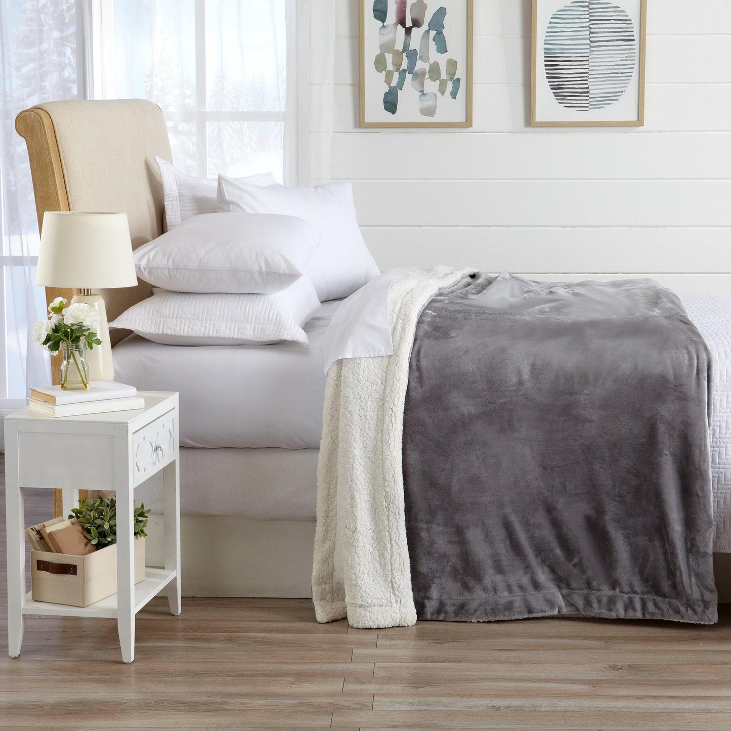 X Velvet Plush Sherpa Luxury Bed Blanket - Kinsley Collection