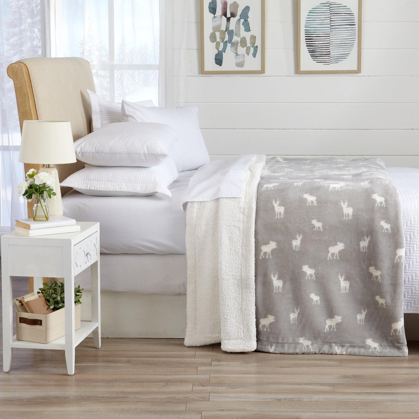 X Velvet Plush Sherpa Luxury Bed Blanket - Kinsley Collection