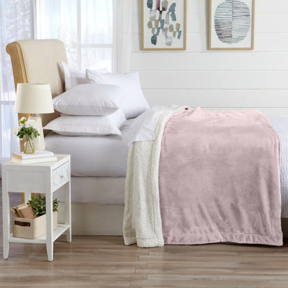 X Velvet Plush Sherpa Luxury Bed Blanket - Kinsley Collection
