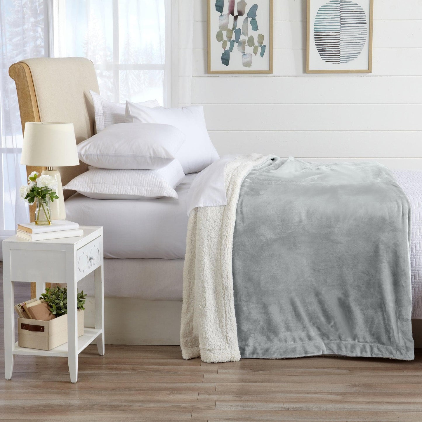 X Velvet Plush Sherpa Luxury Bed Blanket - Kinsley Collection