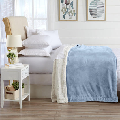 X Velvet Plush Sherpa Luxury Bed Blanket - Kinsley Collection