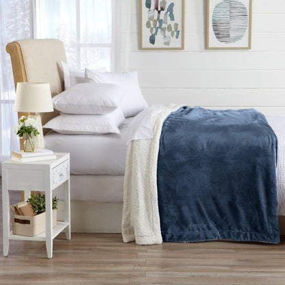 X Velvet Plush Sherpa Luxury Bed Blanket - Kinsley Collection