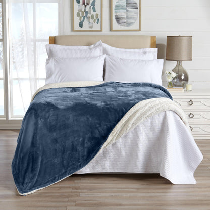 X Velvet Plush Sherpa Luxury Bed Blanket - Kinsley Collection