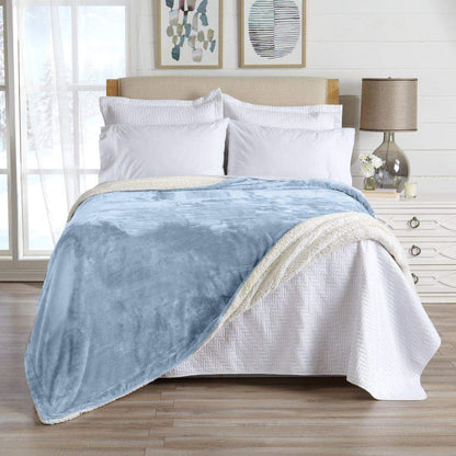 X Velvet Plush Sherpa Luxury Bed Blanket - Kinsley Collection