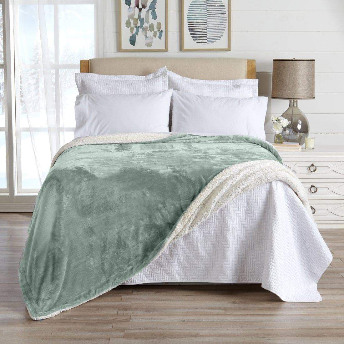 X Velvet Plush Sherpa Luxury Bed Blanket - Kinsley Collection