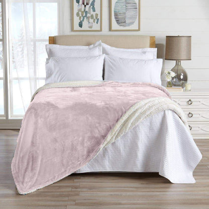 X Velvet Plush Sherpa Luxury Bed Blanket - Kinsley Collection