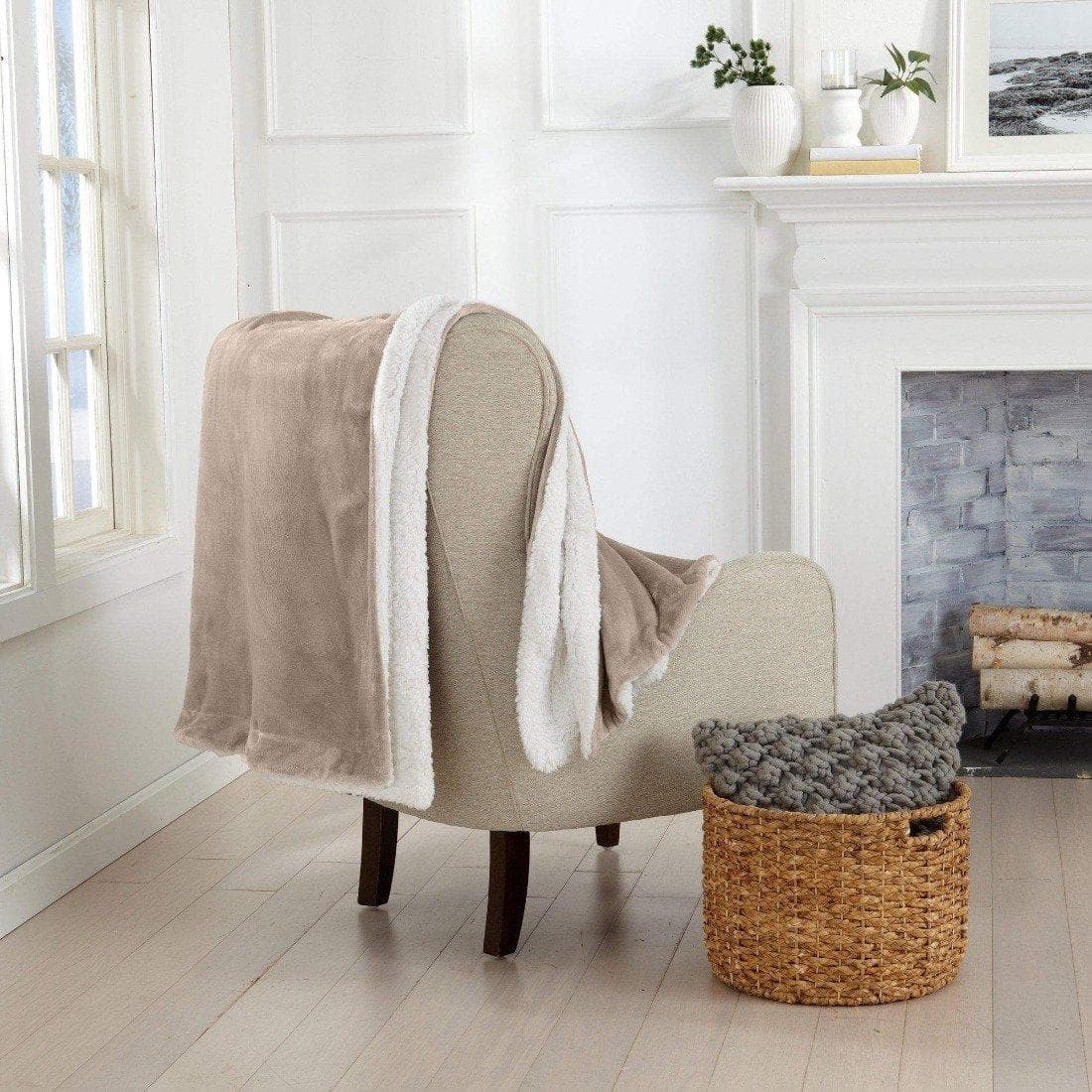 X Velvet Plush Sherpa Luxury Bed Blanket - Kinsley Collection
