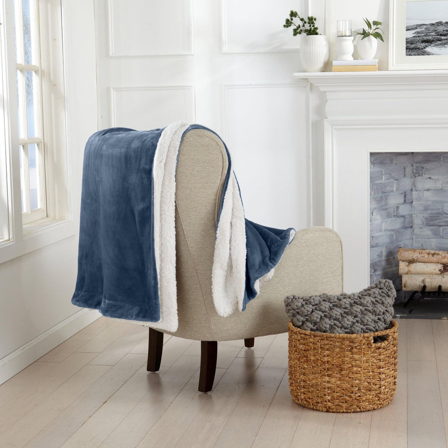 X Velvet Plush Sherpa Luxury Bed Blanket - Kinsley Collection