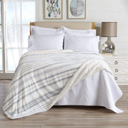 X Velvet Plush Sherpa Luxury Bed Blanket - Kinsley Collection