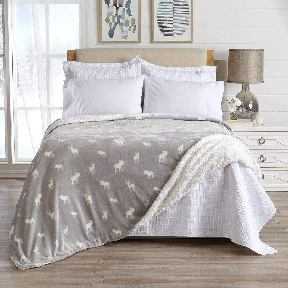 X Velvet Plush Sherpa Luxury Bed Blanket - Kinsley Collection