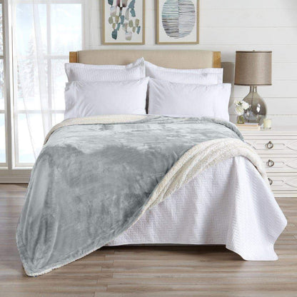 X Velvet Plush Sherpa Luxury Bed Blanket - Kinsley Collection
