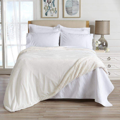 X Velvet Plush Sherpa Luxury Bed Blanket - Kinsley Collection