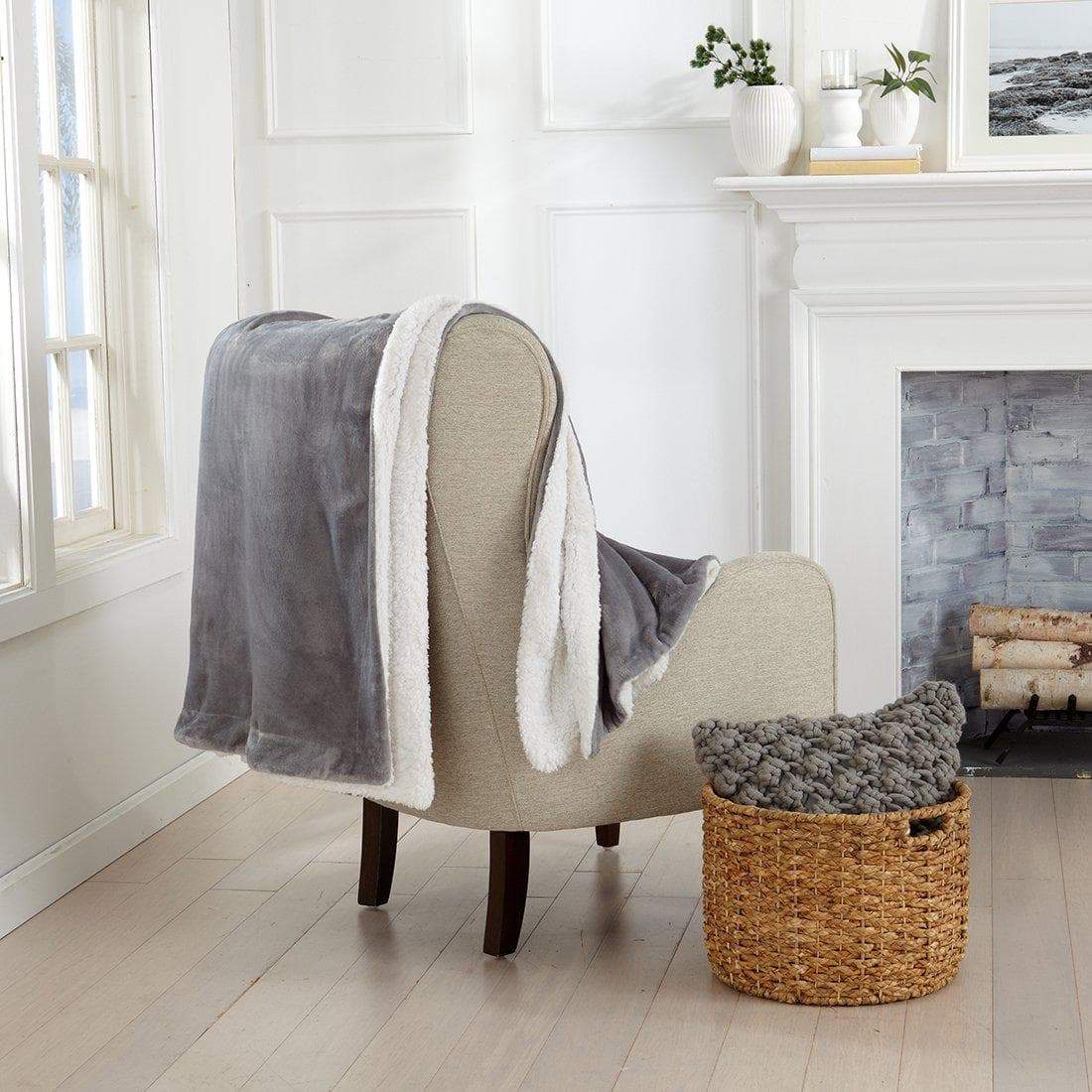 X Velvet Plush Sherpa Luxury Bed Blanket - Kinsley Collection