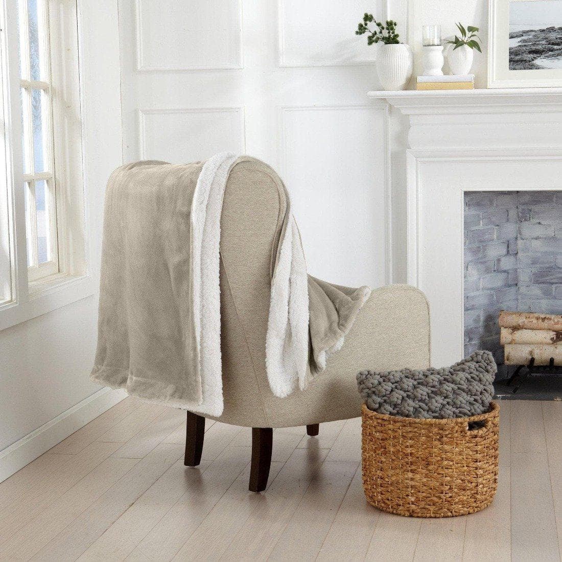 X Velvet Plush Sherpa Luxury Bed Blanket - Kinsley Collection