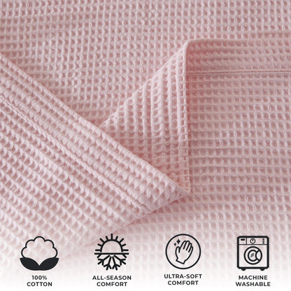 X 100% Cotton Waffle Weave Blanket - Mikala Collection