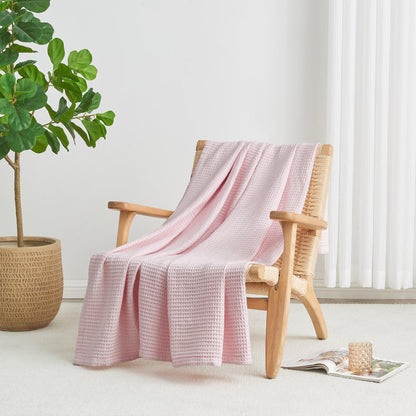 X 100% Cotton Waffle Weave Blanket - Mikala Collection