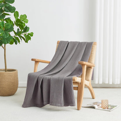 X 100% Cotton Waffle Weave Blanket - Mikala Collection