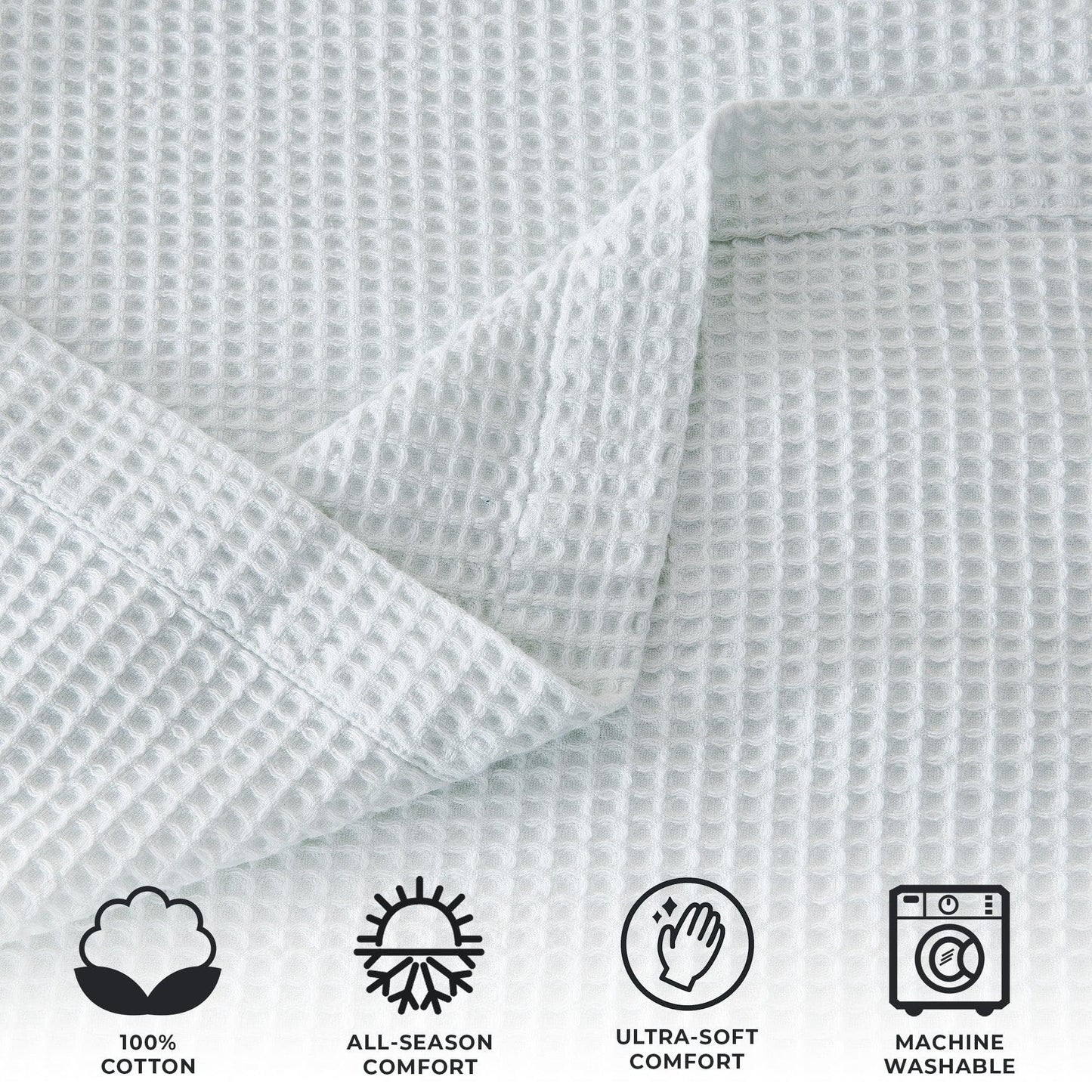X 100% Cotton Waffle Weave Blanket - Mikala Collection