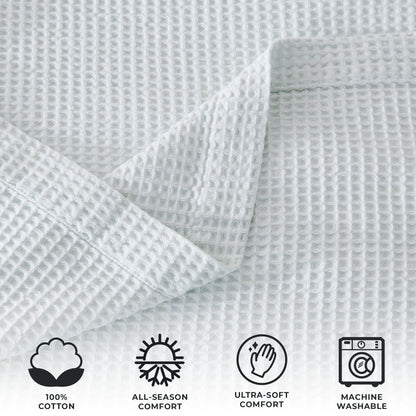 X 100% Cotton Waffle Weave Blanket - Mikala Collection