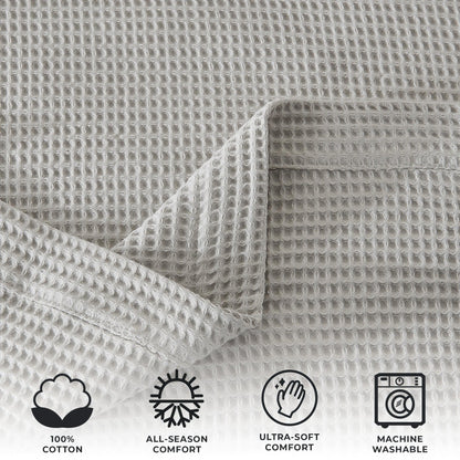 X 100% Cotton Waffle Weave Blanket - Mikala Collection
