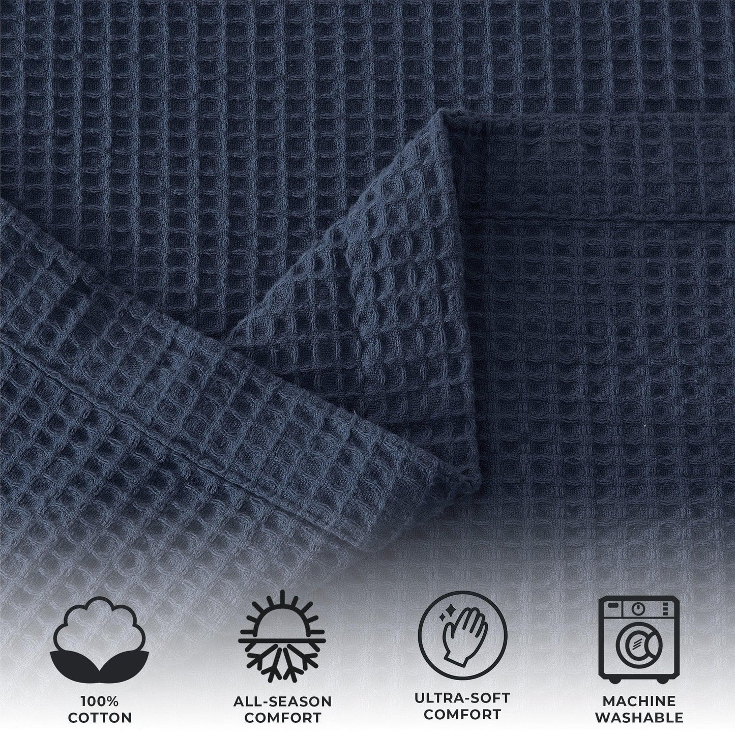X 100% Cotton Waffle Weave Blanket - Mikala Collection