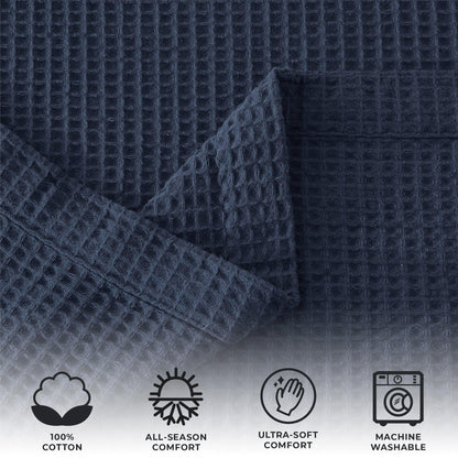 X 100% Cotton Waffle Weave Blanket - Mikala Collection