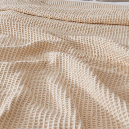 X 100% Cotton Waffle Weave Blanket - Mikala Collection