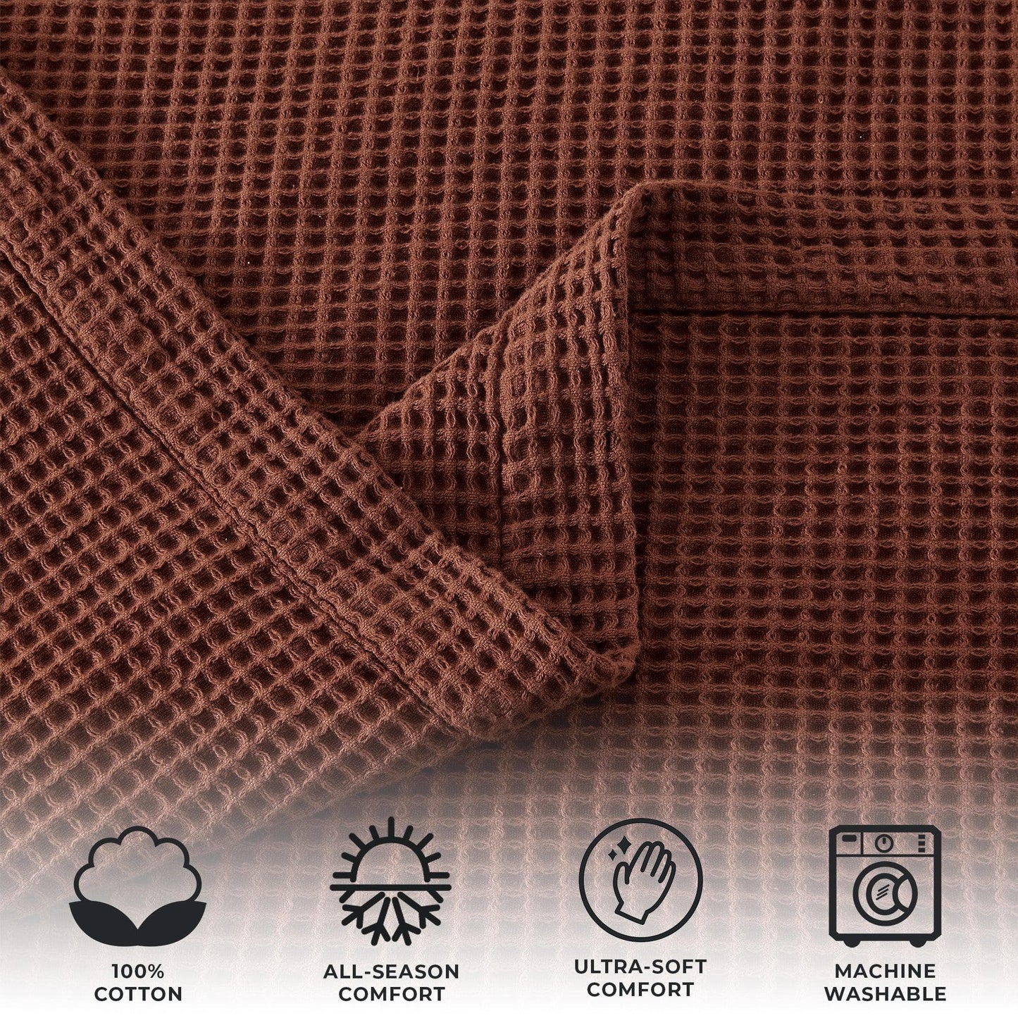 X 100% Cotton Waffle Weave Blanket - Mikala Collection