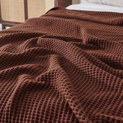 X 100% Cotton Waffle Weave Blanket - Mikala Collection
