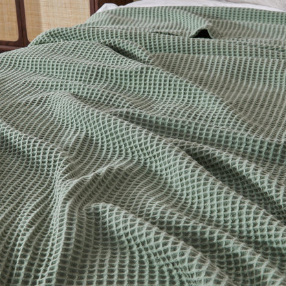 X 100% Cotton Waffle Weave Blanket - Mikala Collection