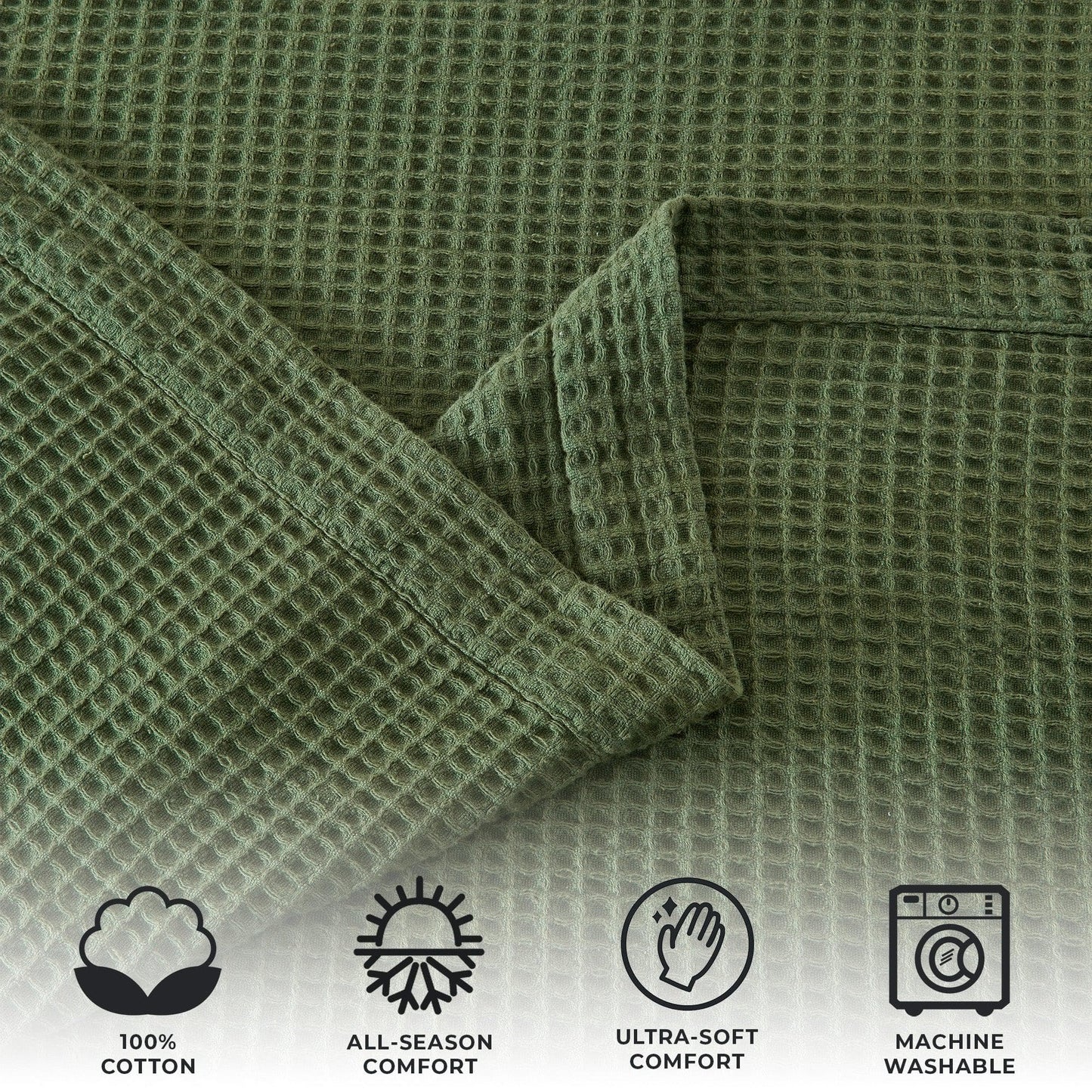 X 100% Cotton Waffle Weave Blanket - Mikala Collection