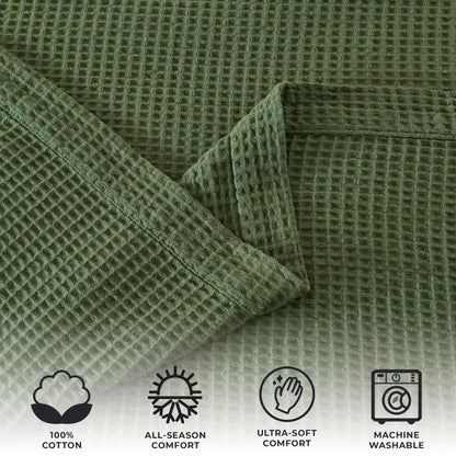X 100% Cotton Waffle Weave Blanket - Mikala Collection