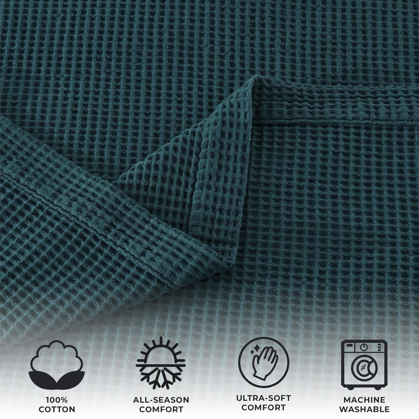 X 100% Cotton Waffle Weave Blanket - Mikala Collection
