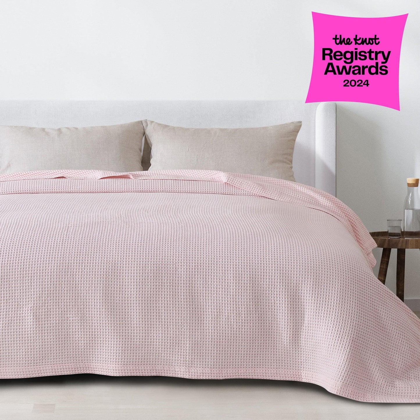 X 100% Cotton Waffle Weave Blanket - Mikala Collection