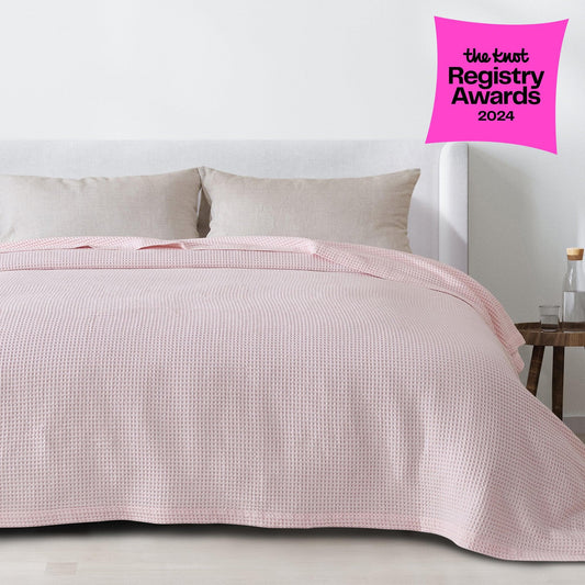 X 100% Cotton Waffle Weave Blanket - Mikala Collection