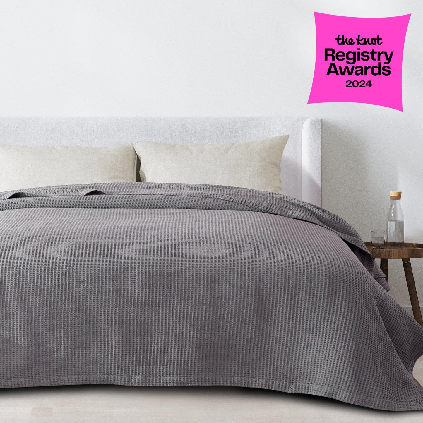 X 100% Cotton Waffle Weave Blanket - Mikala Collection
