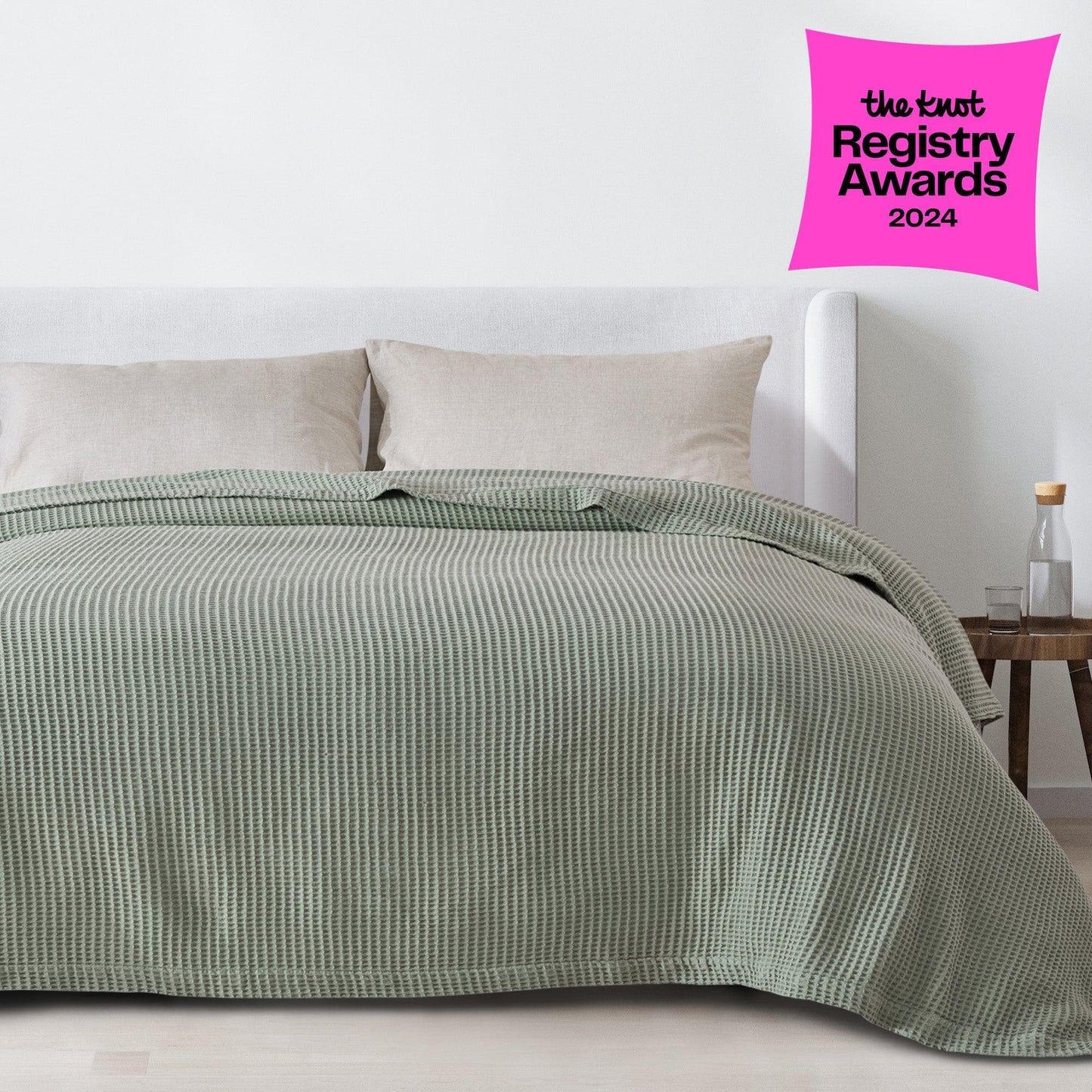 X 100% Cotton Waffle Weave Blanket - Mikala Collection