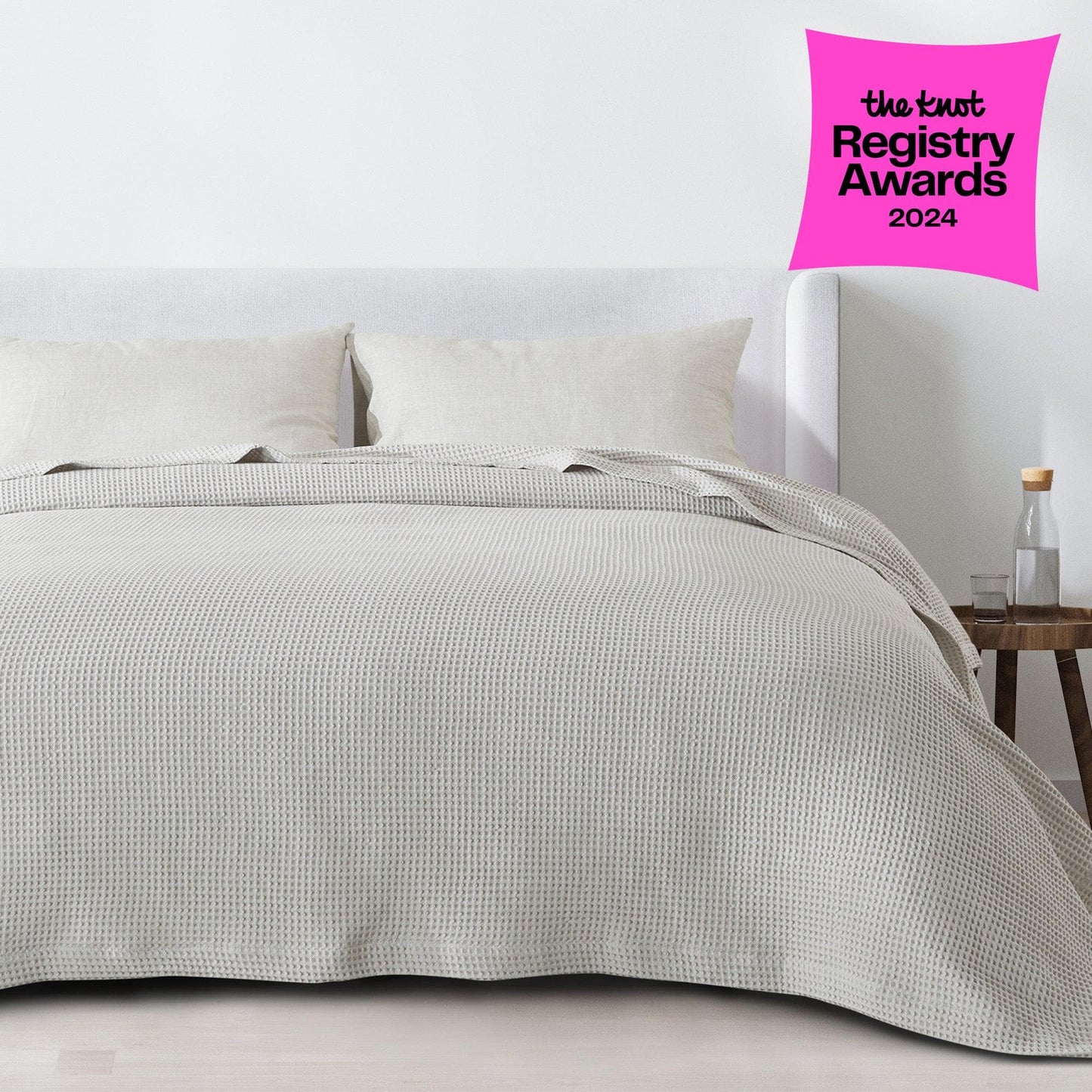 X 100% Cotton Waffle Weave Blanket - Mikala Collection