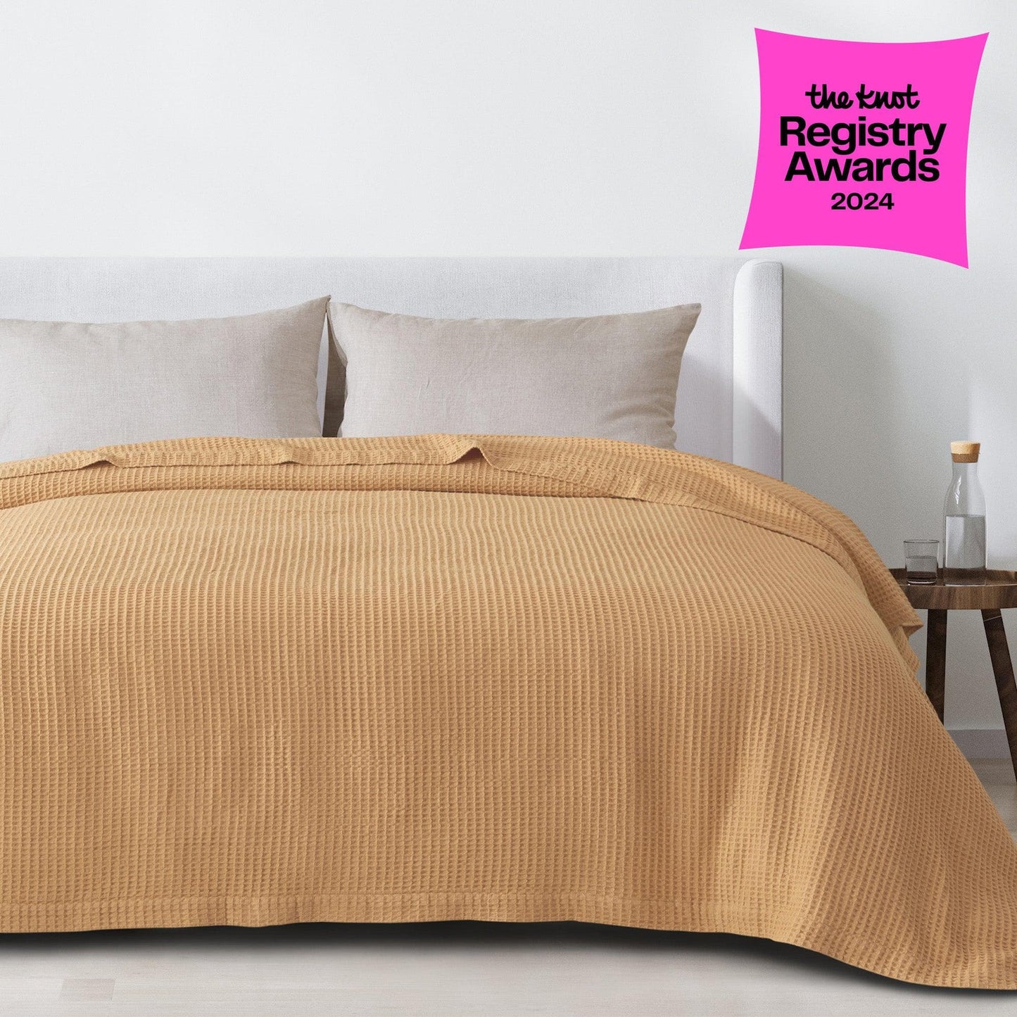 X 100% Cotton Waffle Weave Blanket - Mikala Collection