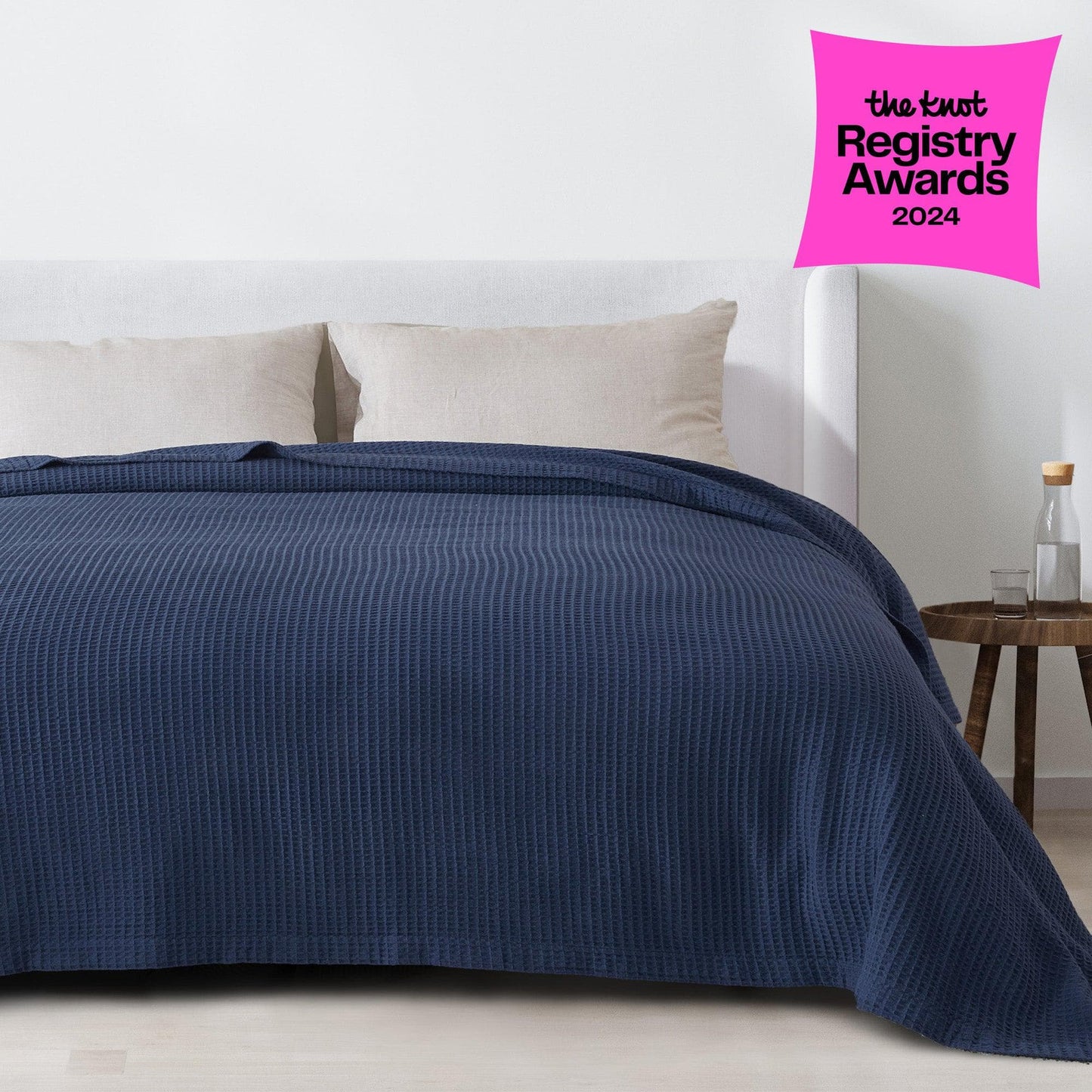 X 100% Cotton Waffle Weave Blanket - Mikala Collection