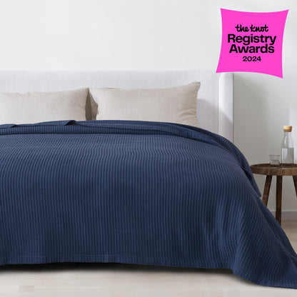 X 100% Cotton Waffle Weave Blanket - Mikala Collection