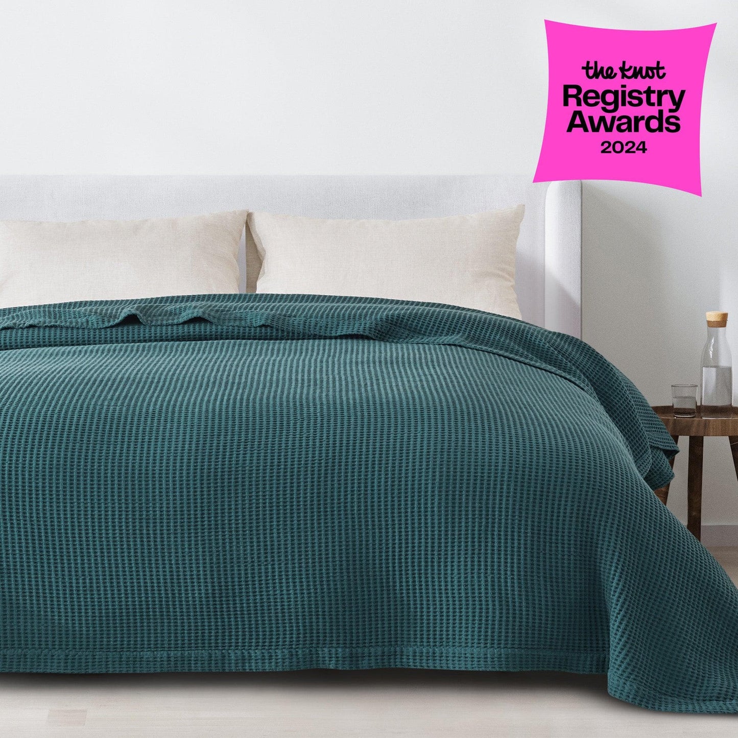 X 100% Cotton Waffle Weave Blanket - Mikala Collection
