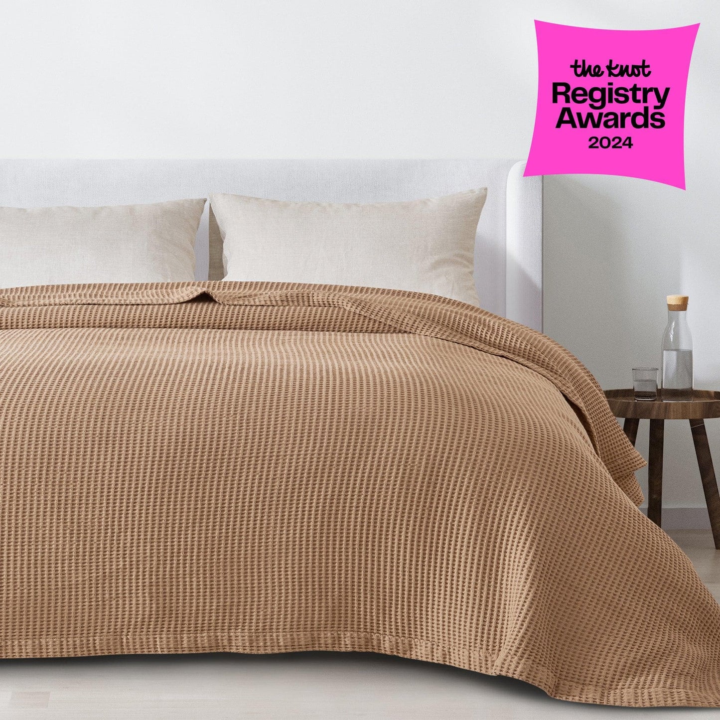 X 100% Cotton Waffle Weave Blanket - Mikala Collection