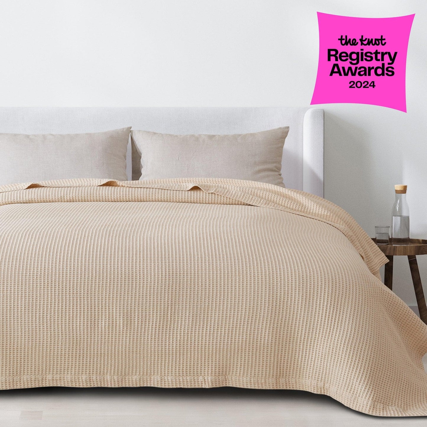 X 100% Cotton Waffle Weave Blanket - Mikala Collection