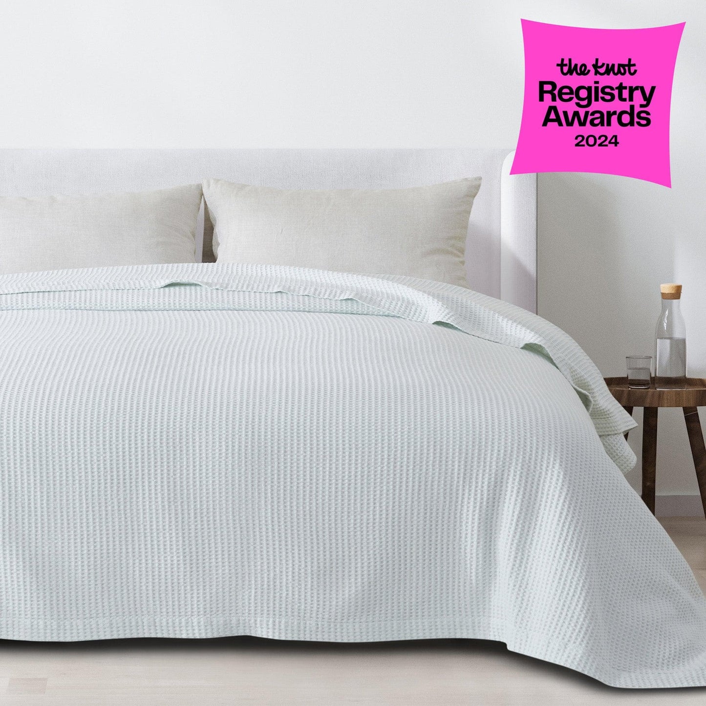 X 100% Cotton Waffle Weave Blanket - Mikala Collection