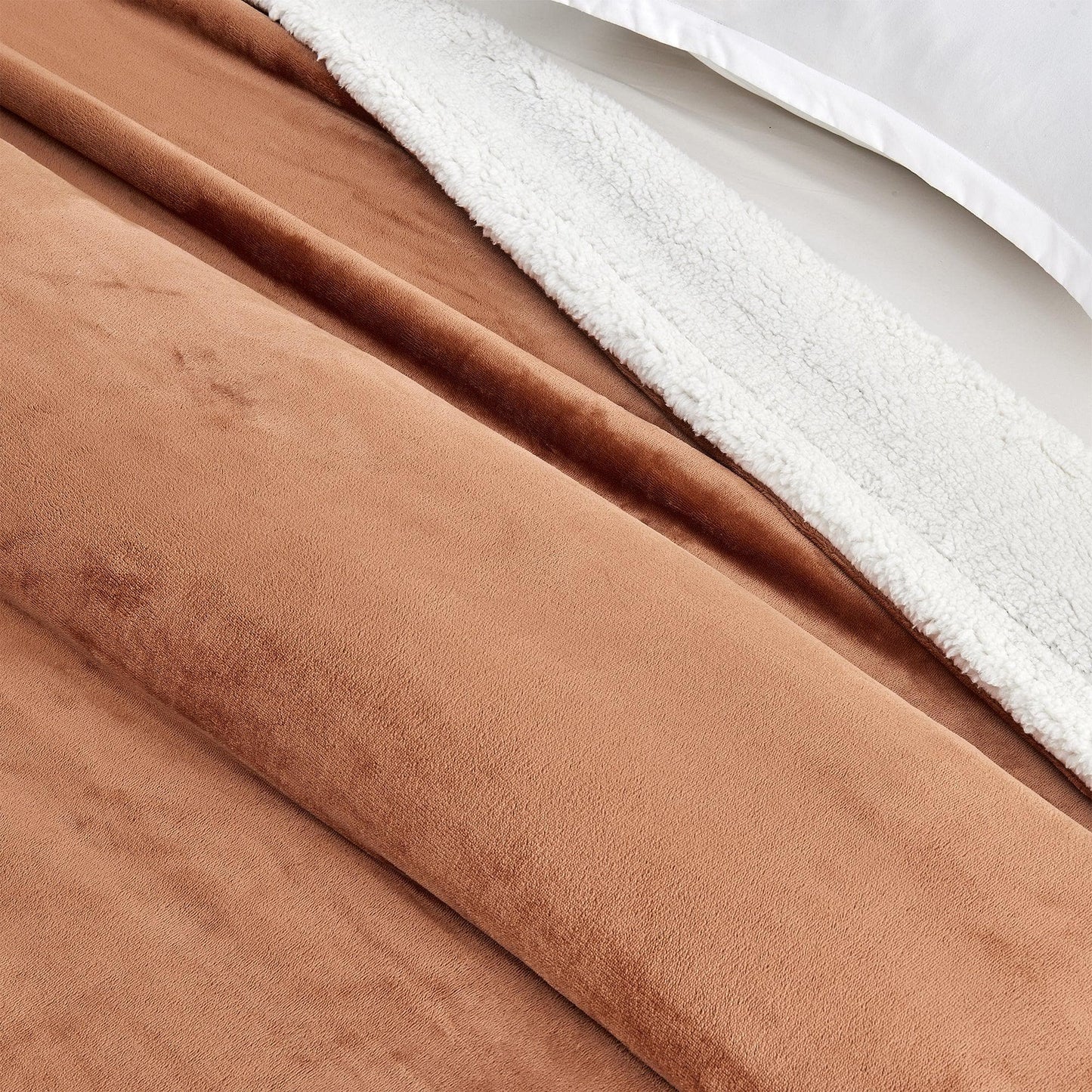 X Velvet Plush Sherpa Luxury Bed Blanket - Kinsley Collection