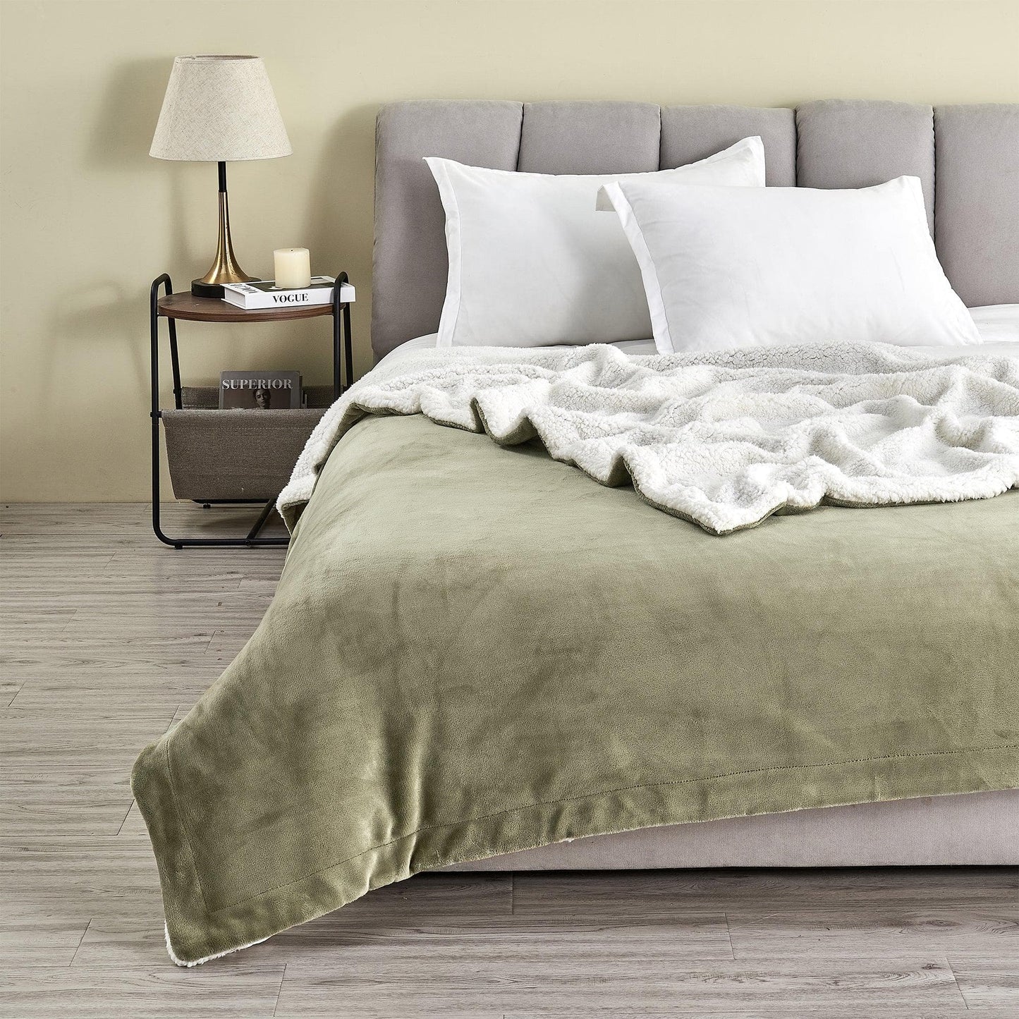 X Velvet Plush Sherpa Luxury Bed Blanket - Kinsley Collection