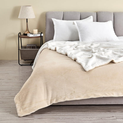 X Velvet Plush Sherpa Luxury Bed Blanket - Kinsley Collection