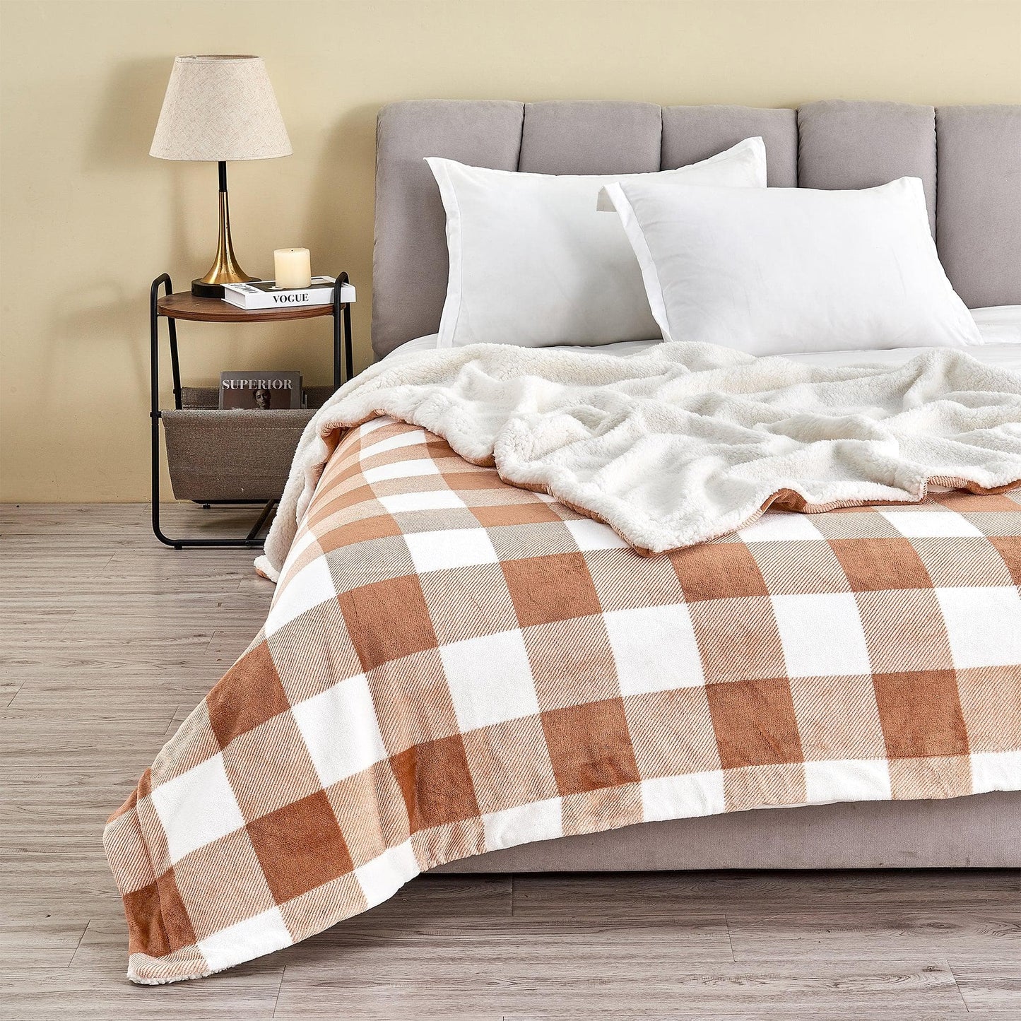 X Velvet Plush Sherpa Luxury Bed Blanket - Kinsley Collection